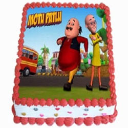 Motu and Patlu and a gun, all... - Mom's Cakes & Bakes | Facebook