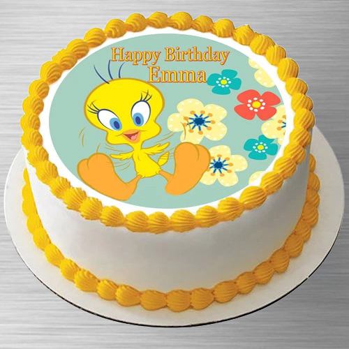 Enticing Kids Special Tweety Photo Cake