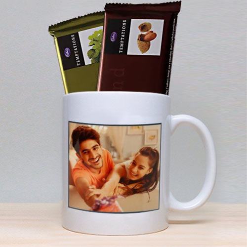 Personalized Photo Mug N Two Cadbury Chocolates