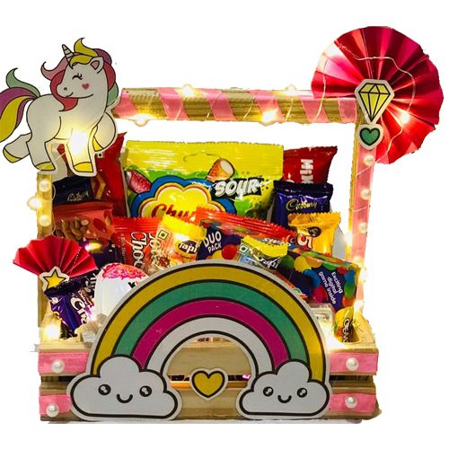 Delightful Chocolate N Candy Gift Hamper for Kids
