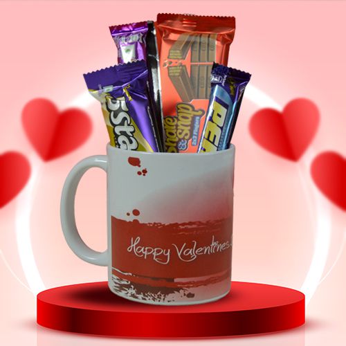 Exclusive Valentine Mug N Chocolates Combo