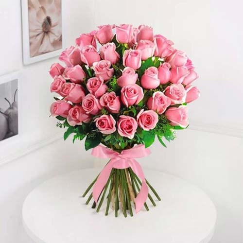 Elegant Blush of Love 30 Pink Roses Bouquet