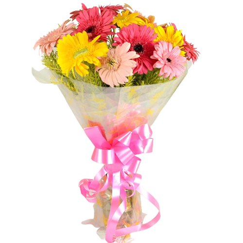 Lovely Bouquet of Multicolored Gerberas