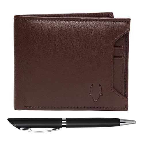 Fabulous WildHorn Leather Wallet N Pen Set Combo for Men