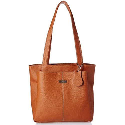 Fostelo Faux Leather Tan Colored Satchel Bag For Women