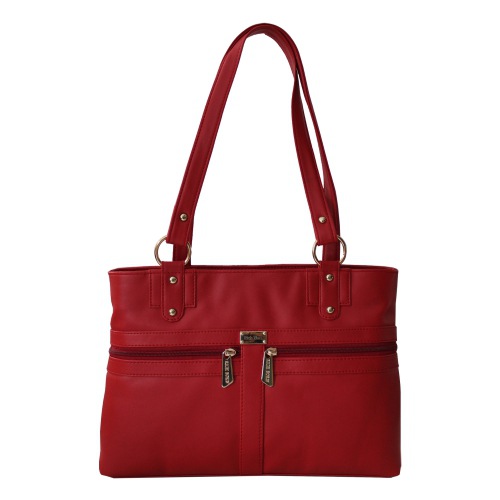 Dashing Red Ladies Vanity Bag with Front Zip