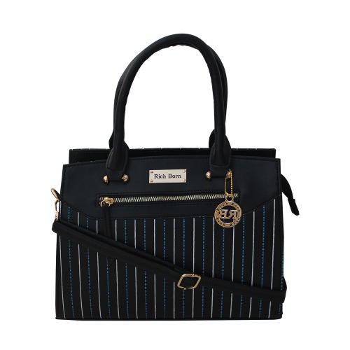Stylish Striped Front Design Ladies Shoulder Bag
