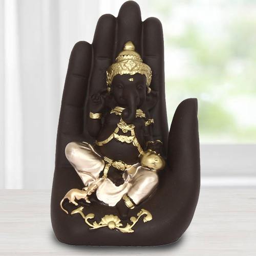 Wonderful Handcrafted Palm Ganesha Showpiece