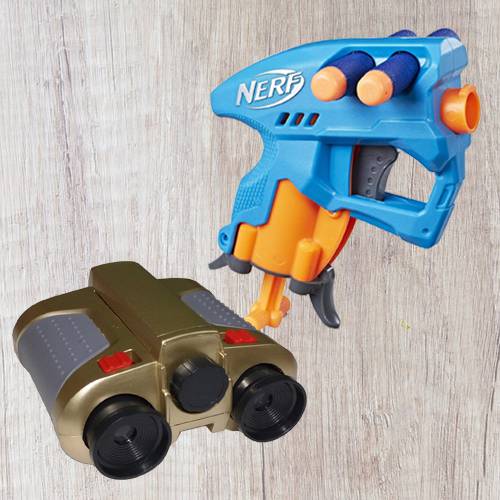 Exclusive Nerf Nano Fire Blaster N Night Scope Binocular with Pop-Up Light